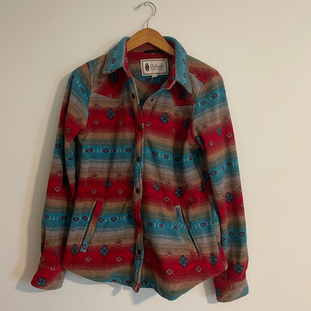 Outback Trading Co Women’s Fleece Aztec Print Jacket - size Small